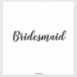 Wedding Bridesmaid 2023 Einfaches Minimal an benut Aufkleber<br><div class="desc">Einfache und coole Aufkleber mit Bräuner in Schwarz-Weiß. Sie können den Text ändern und auch die Farben ändern!</div>