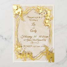 Wedding Brown and beige Invitation