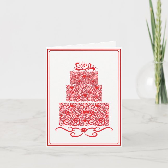 Wedding Cake Card Karte (Vorderseite)