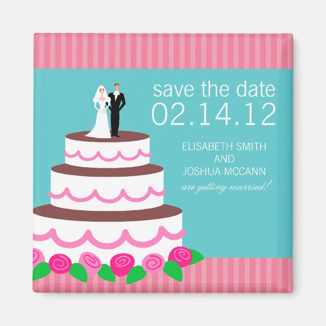 Wedding Cake Collection Das Datum Magnet speichern (Vorne)