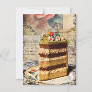 Wedding Cake Slice Postkarte