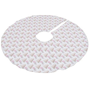 Wedding Cake Tree Skirt Leinenimitat Weihnachtsbaumdecke