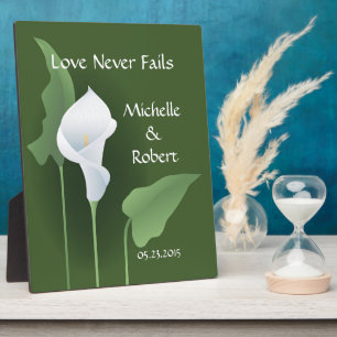 Wedding Calla Lily Green Custom Plaque Fotoplatte