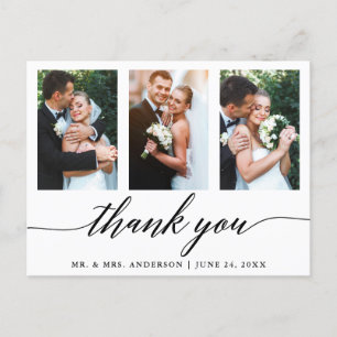 Wedding Calligraphy 3 Foto Vielen Dank Postkarte