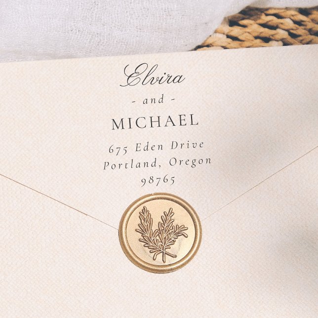 Wedding Calligraphy & Classic Serif Return Address Permastempel (Von Creator hochgeladen)