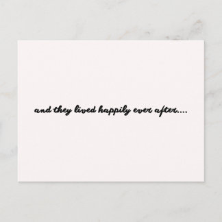 Wedding card - and they lived happily ever after postkarte