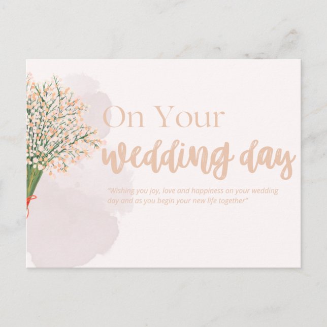 Wedding Cards- Elegant Floral Wedding Congratulati Postkarte (Vorderseite)