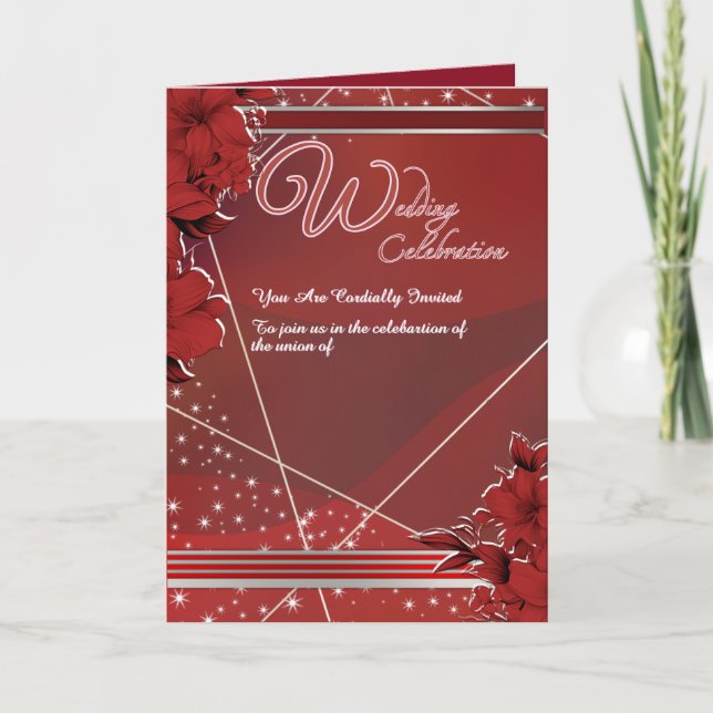 Wedding Celebration Invitation Karte (Vorderseite)