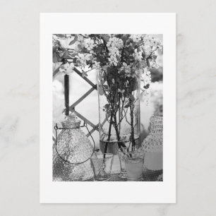 "WEDDING CENTERPIECE" SCHWARZE/WEISSE EINLADUNG