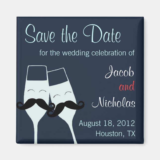 Wedding Champagne Toast Save the Date Magnet (Vorne)