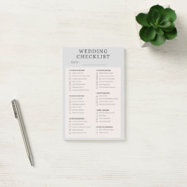 wedding checklist post-it klebezettel