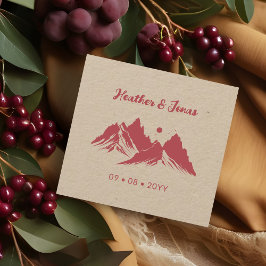 Wedding Cherished Rustic Mountains Landscape  Gummistempel