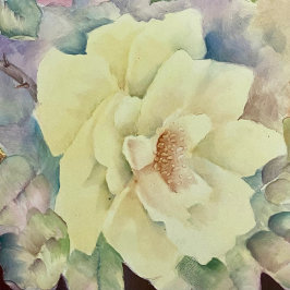 Wedding Cocktail Napkins | Lemon Rose Floral Serviette