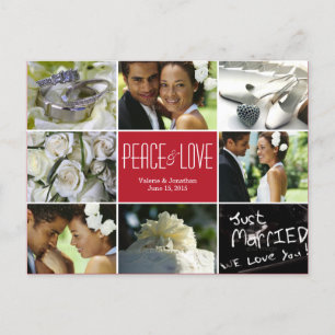 Wedding Collage Holiday Foto Card Postcard Feiertagspostkarte