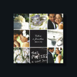 Wedding Collage Wrapped Canvas Leinwanddruck<br><div class="desc">Personalisieren Sie diese Leinwand mit Ihren Hochzeitsfeiern Fotos,  um eine Wandkunst zu schaffen,  um für immer Schatz zu schaffen.</div>