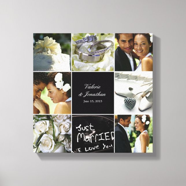 Wedding Collage Wrapped Canvas Leinwanddruck (Vorderseite)