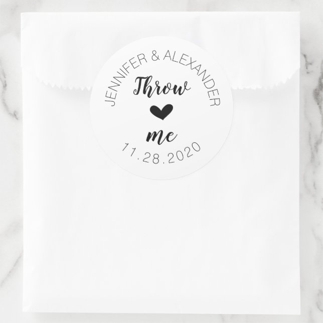 Wedding Confetti Runder Aufkleber (Tasche)
