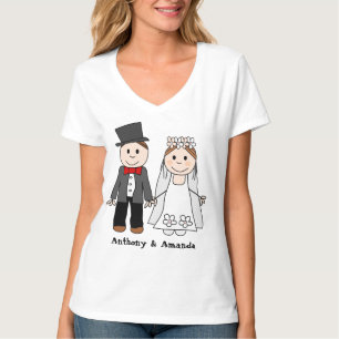 WEDDING COUPLE, Braut und Bräutigam T-Shirt
