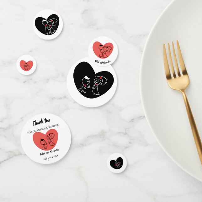 Wedding Couple Brautparty Confetti Konfetti (Gruppe)