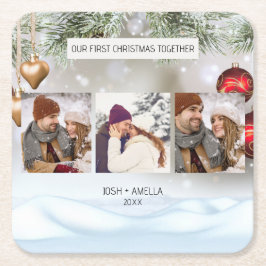 Wedding Couple Custom Foto Rechteckiger Pappuntersetzer