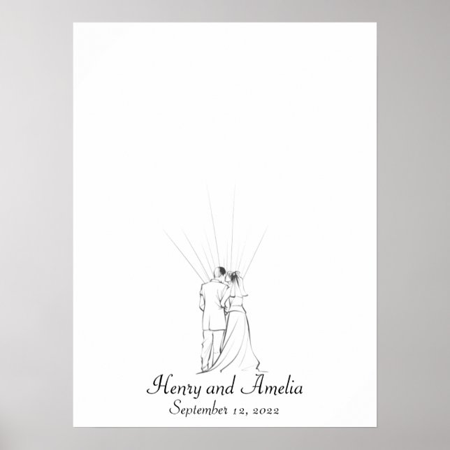 Wedding Couple Fingerprint Gästebuch (Vorne)