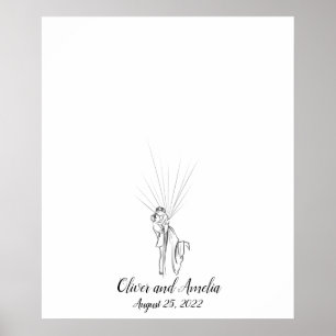 Wedding Couple Fingerprint Gästebuch