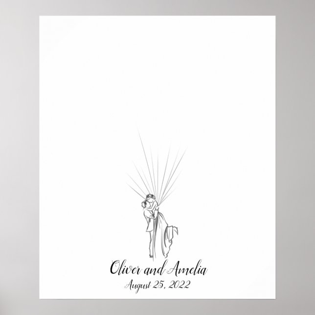 Wedding Couple Fingerprint Gästebuch (Vorne)