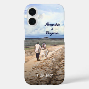 Wedding Couple Newlywed Foto Personalize iPhone 16 Hülle