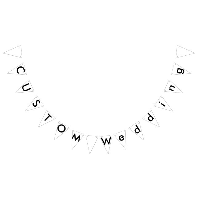 Wedding Custom Bunting Banner - Klassisches Dreiec (Alle)