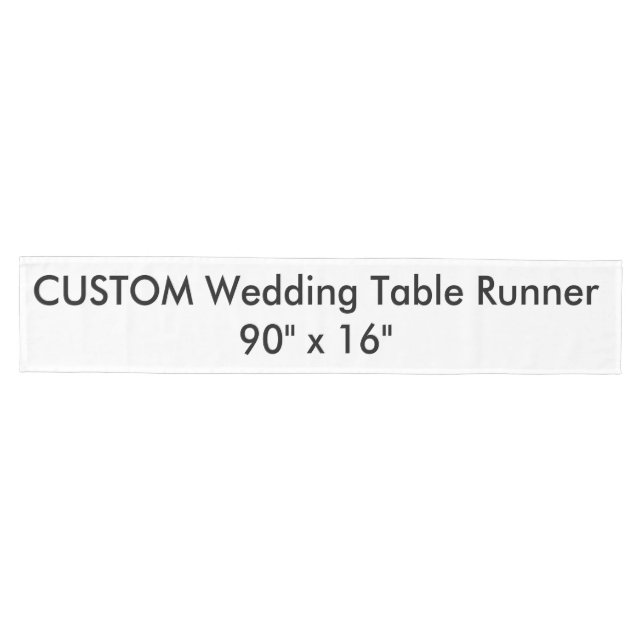 Wedding Custom Table Runner 90" x 16" Mittelgroßer Tischläufer (Horizontal)