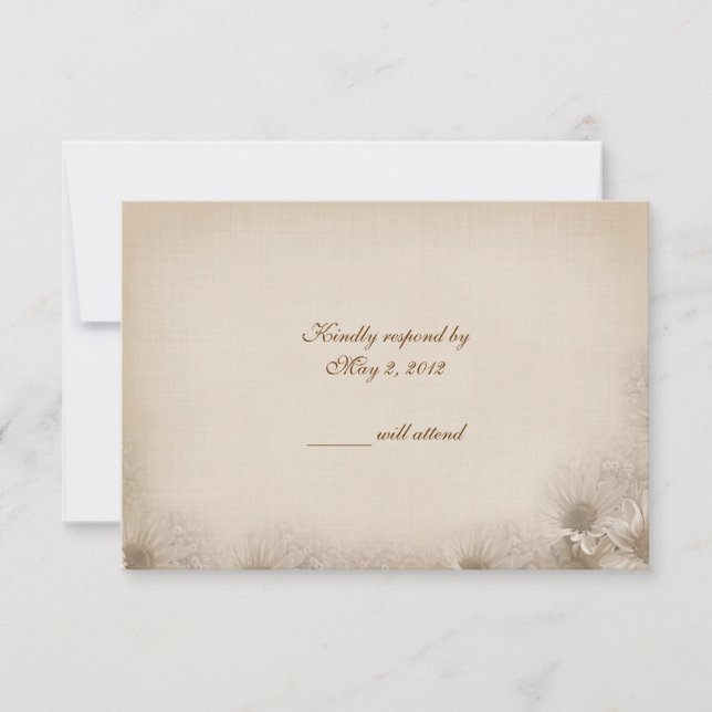 Wedding Daisy UAWG RSVP Karte (Vorderseite)