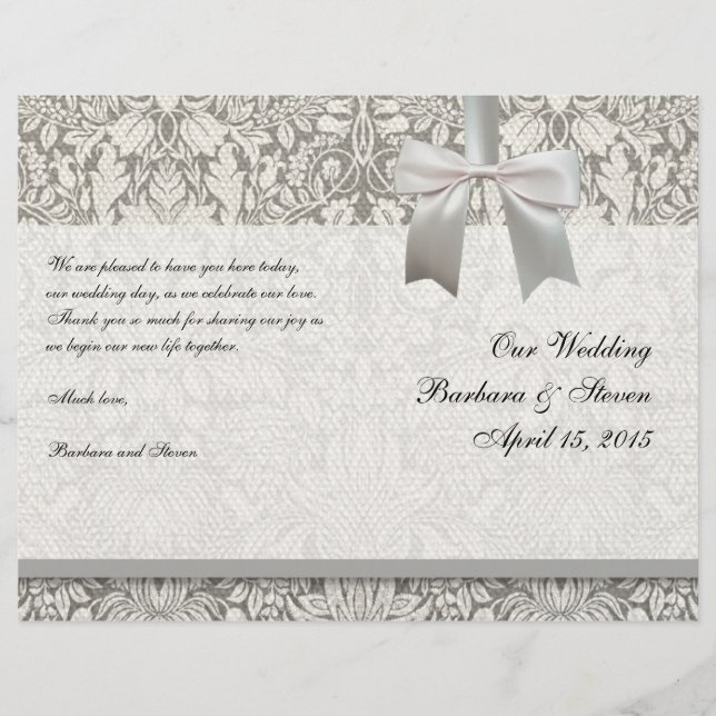 Wedding Damask Vintage White Wedding Old Lace (Vorderseite)