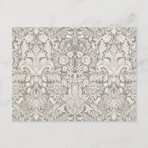 Wedding Damask Vintage White Wedding Old Lace Postkarte