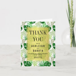 Wedding danken Ihnen | exotisches grünes Dankeskarte