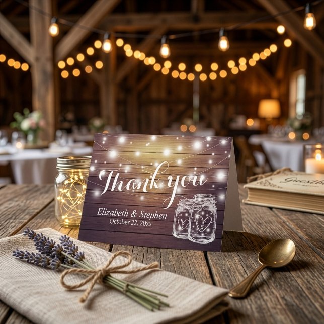 Wedding danken Ihnen rustikale hölzerne Dankeskarte (Von Creator hochgeladen)