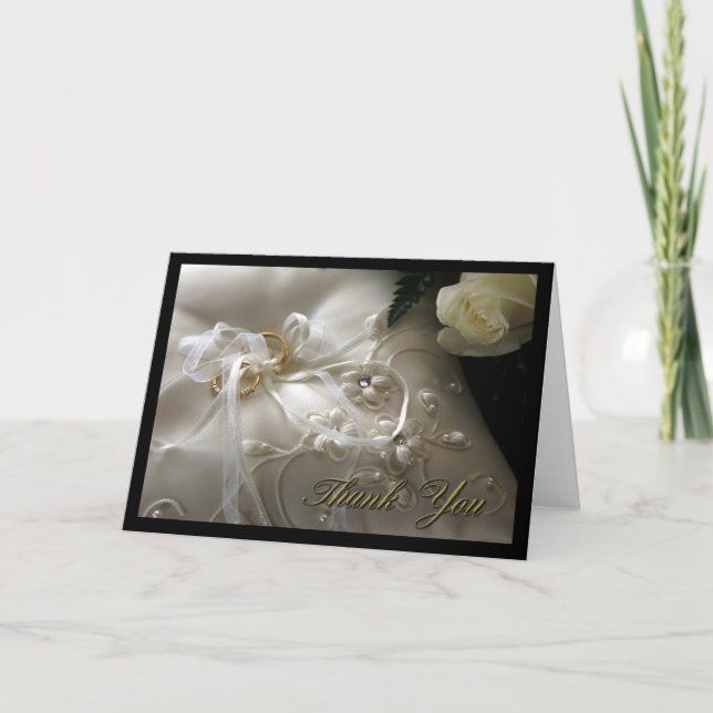 Wedding danken Ihnen zu kardieren Dankeskarte (Vorderseite)