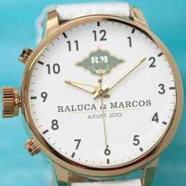 Wedding date couple name armbanduhr