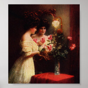 Wedding Day Victorian Lady Art Print Poster