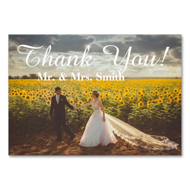 Wedding Design Card Vielen Dank Tischnummer (Vorderseite)