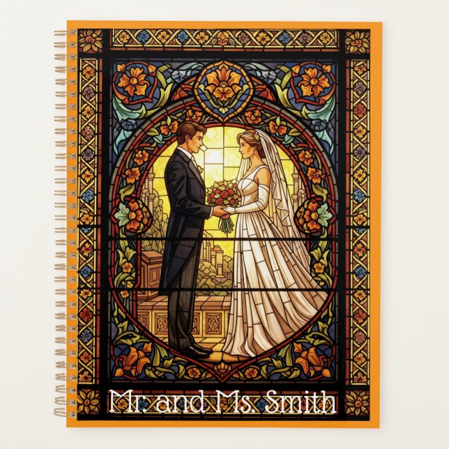 Wedding Design in Traditional Stained Glass Planer (Vorderseite)