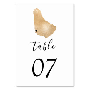 Wedding Destination Barbados Gold Karte Herzstück 