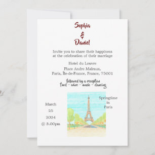 Wedding Destination - Paris, Frankreich Einladung