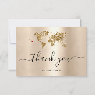 Wedding Destination Passport Hawaii Vielen Dank RSVP Karte