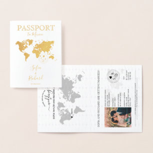Wedding Destination Passport Weltkarte MEXIKO Folienkarte