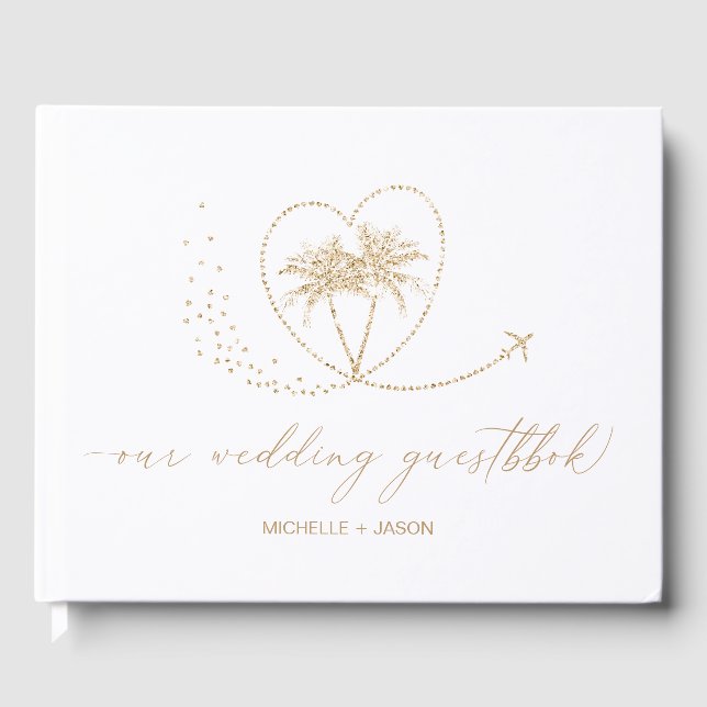 Wedding Destination Passport Weltkarte Vielen Dank Gästebuch (Vorderseite)