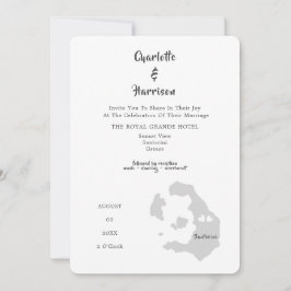 Wedding Destination Santorini Foto Einladung