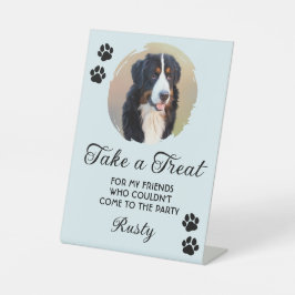 Wedding Dog Biscuit Bar Photo Sockelschild