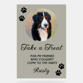 Wedding Dog Biscuit Bar with Photo Acrylschild