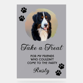 Wedding Dog Biscuit Bar with Photo Acrylschild