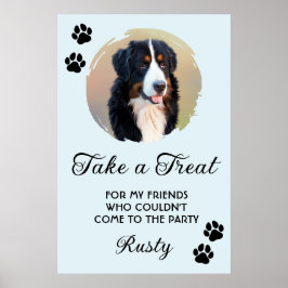 Wedding Dog Biscuit Bar with Photo Poster